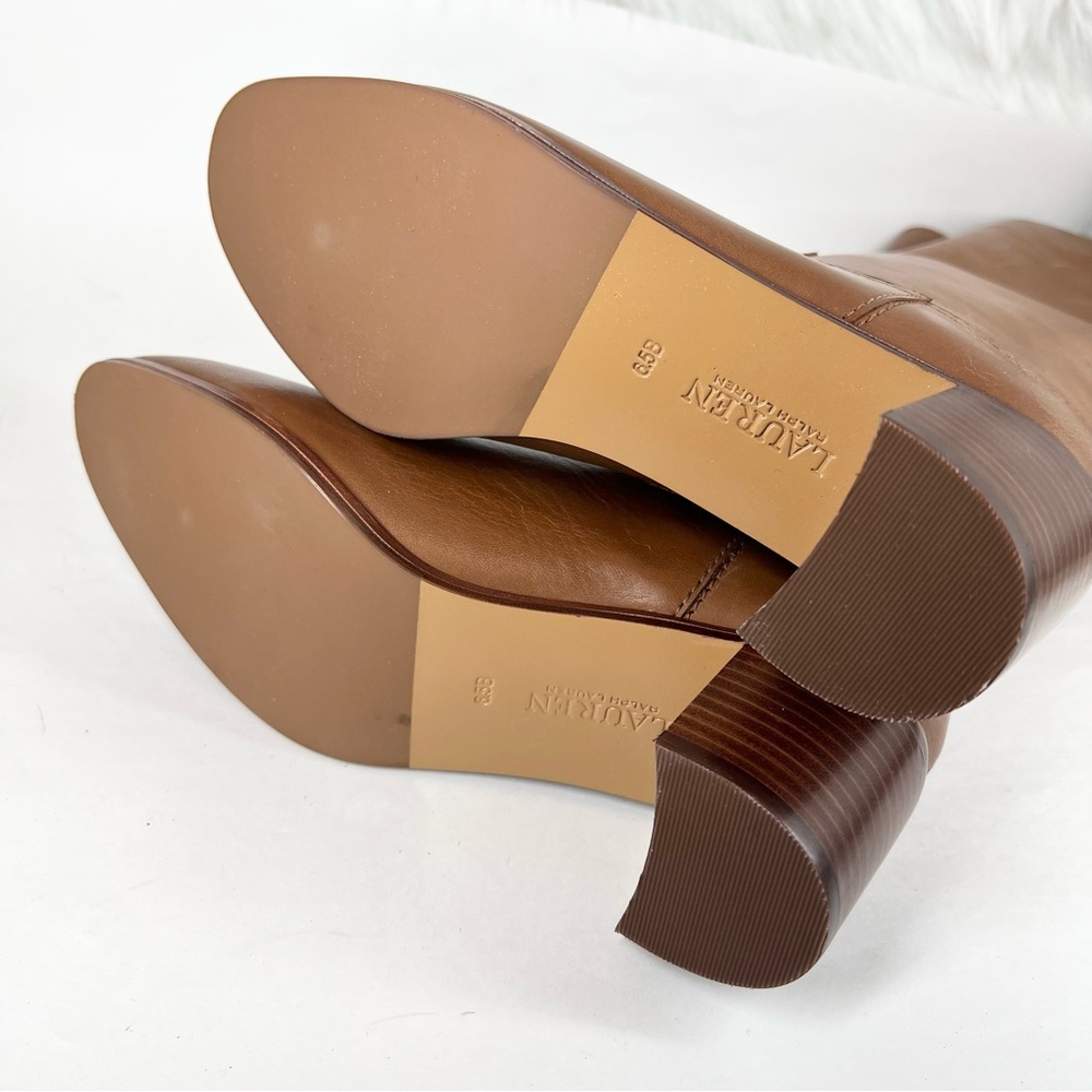 Lauren Ralph Lauren Women's Carla Tall Dress Boots Deep Saddle Tan Size 6.5B - Picture 6 of 16